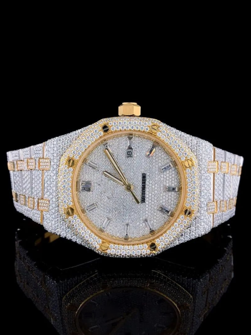 Genuine Moissanite Full Bust Down Watch