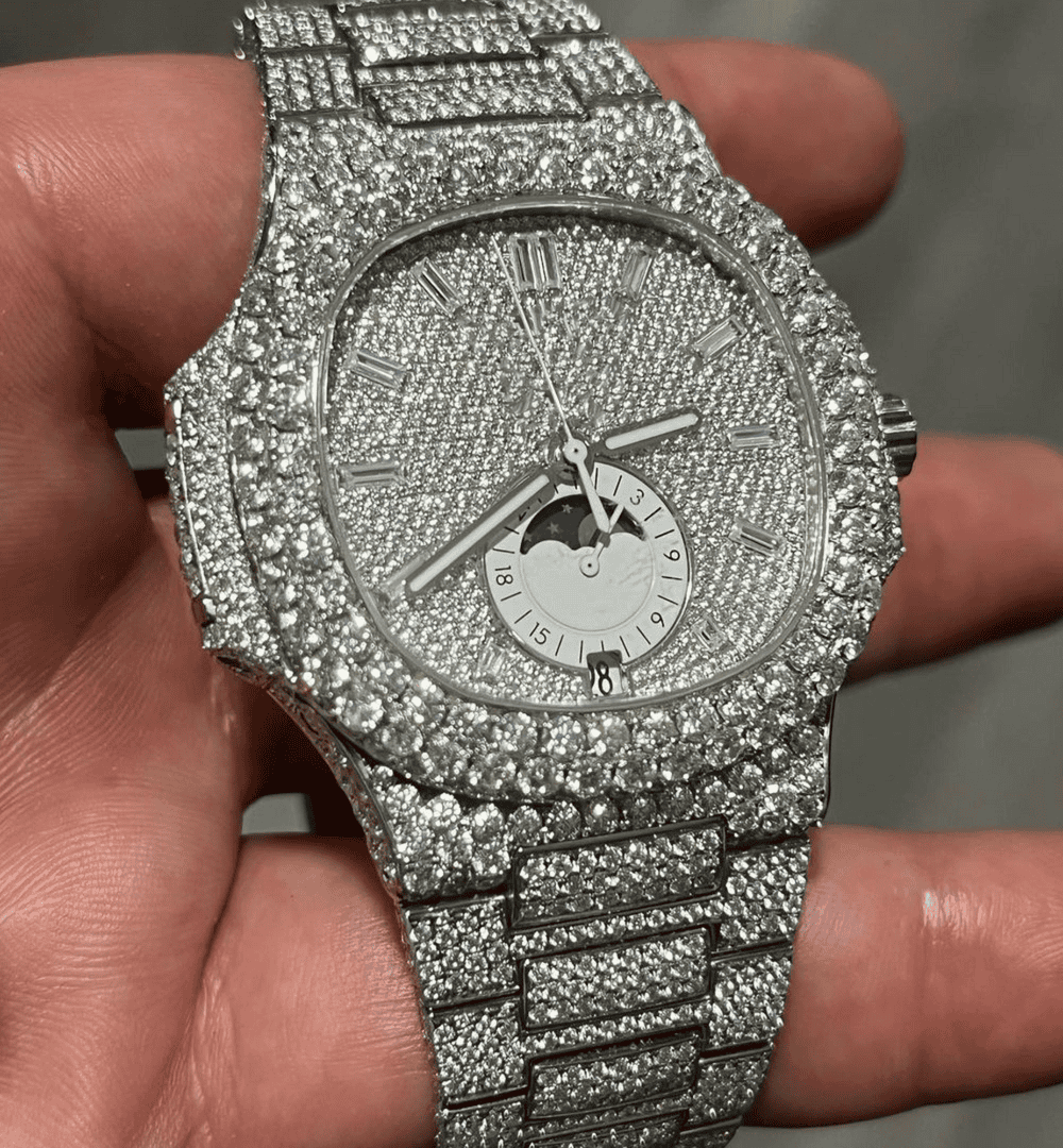 Classic Moissanite Diamond Iced Out Watch