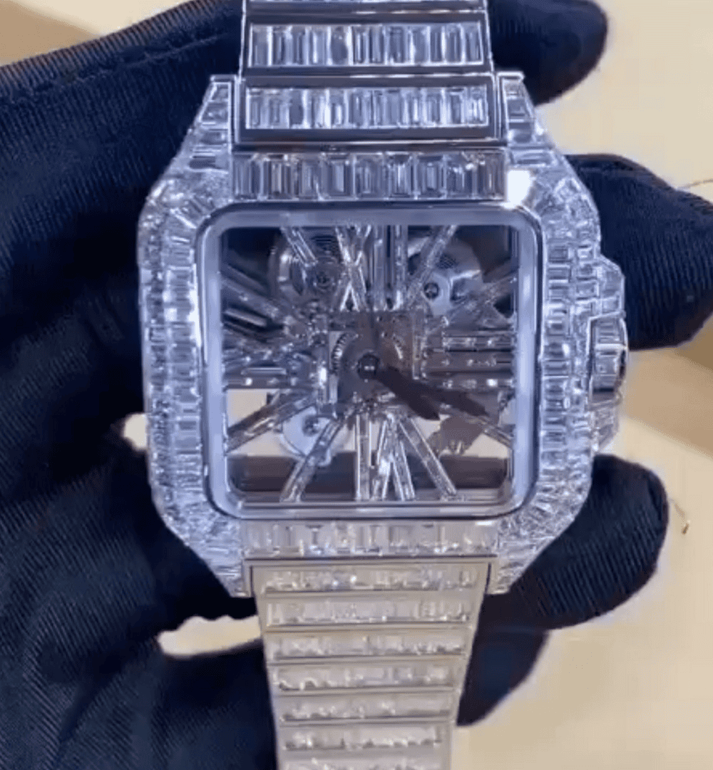 Iced Out Moissanite Watch For Men