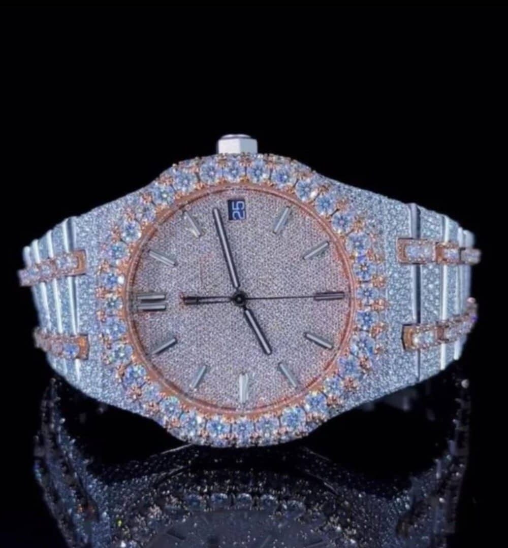 Women’s Moissanite Diamond Bust Down Watch