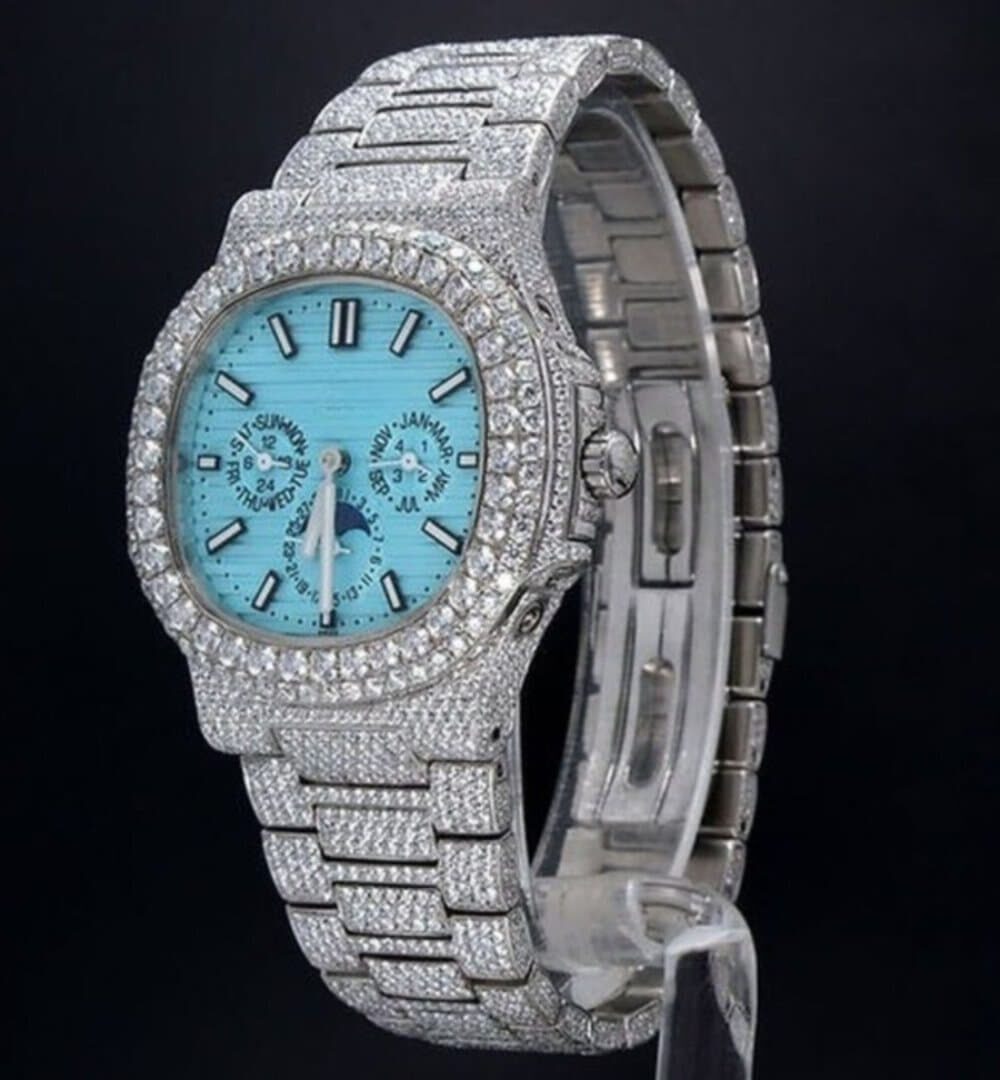 VVS Moissanite Bust Down Men’s Watch