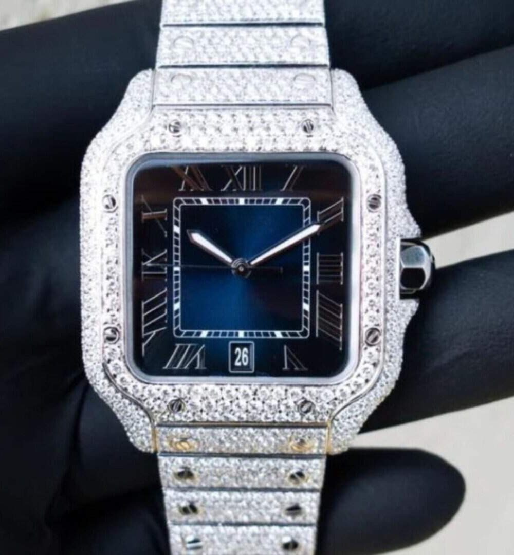 Luxury Moissanite Watch with Brilliant Iced Shine