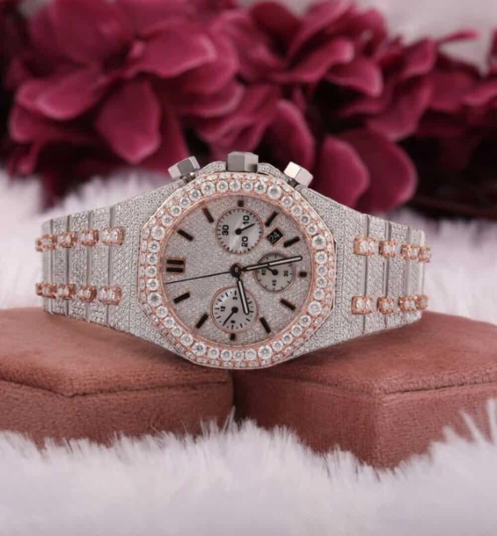 Premium Moissanite Watch with VVS Stones