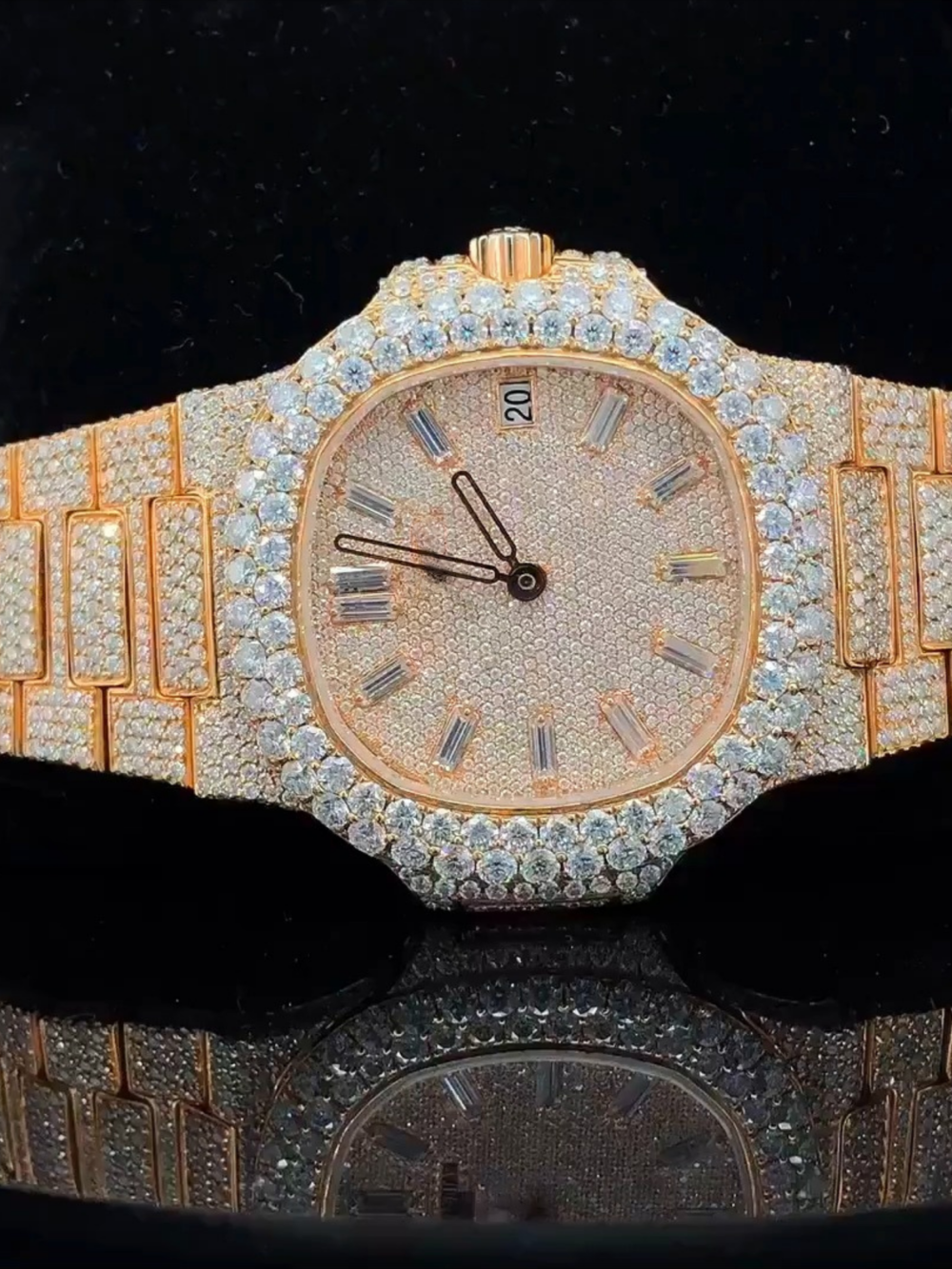 Luxury Iced Out VVS Moissanite Chronograph Watch