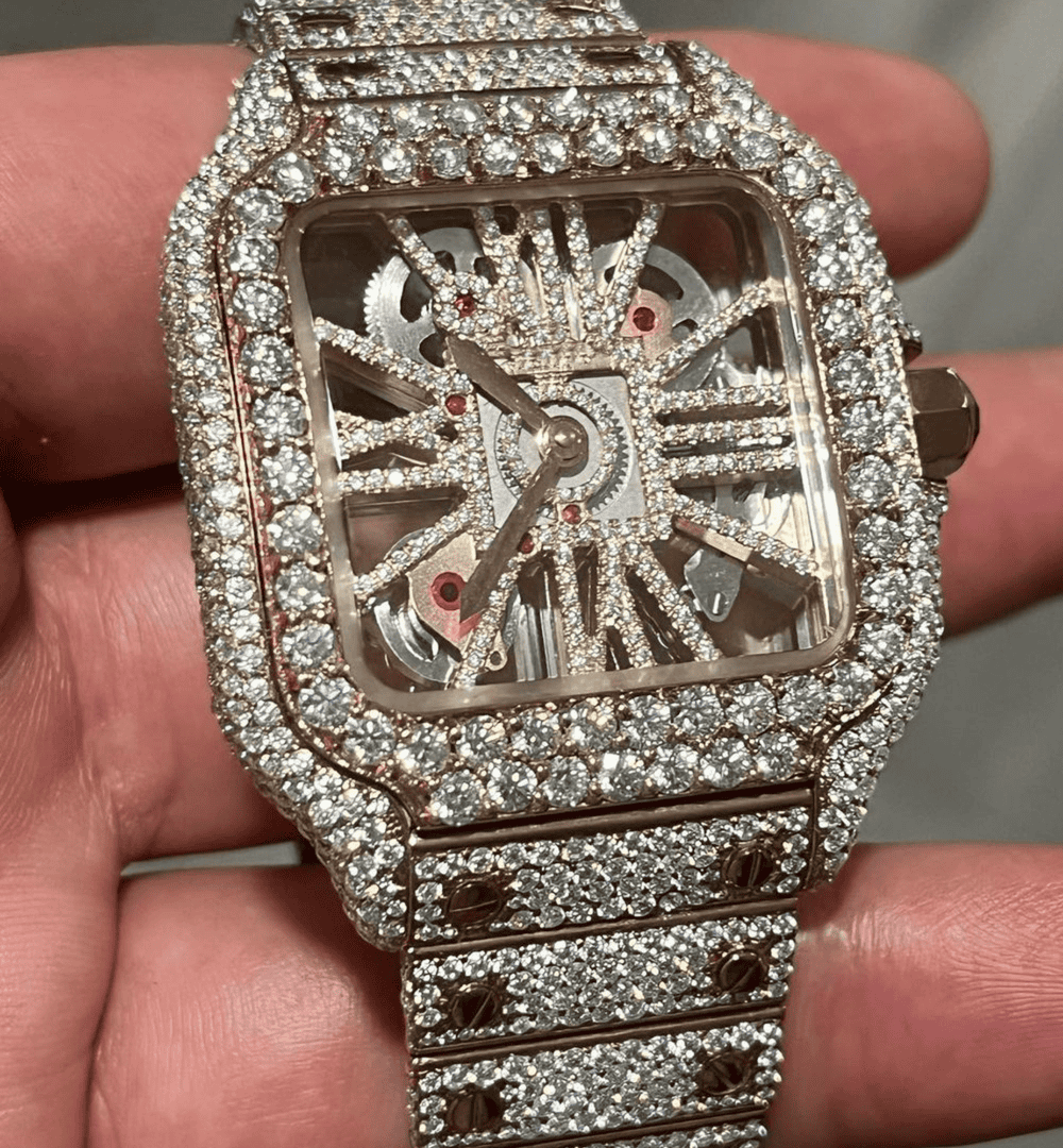 Premium Hip Hop Iced Out Moissanite Watch for Men