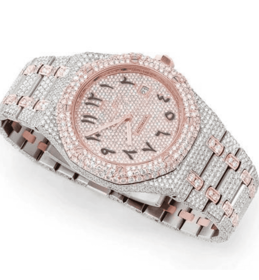 custom logo moissanite watch