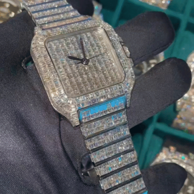 Stainless Steel Hip Hop Luxury Watch
