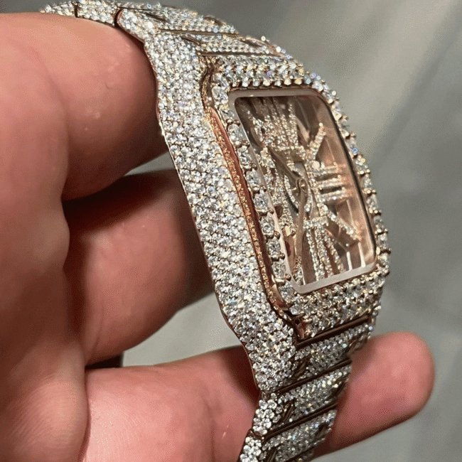 Iced Out Moissanite Watch Hip Hop Automatic Watch For Men - Image 2