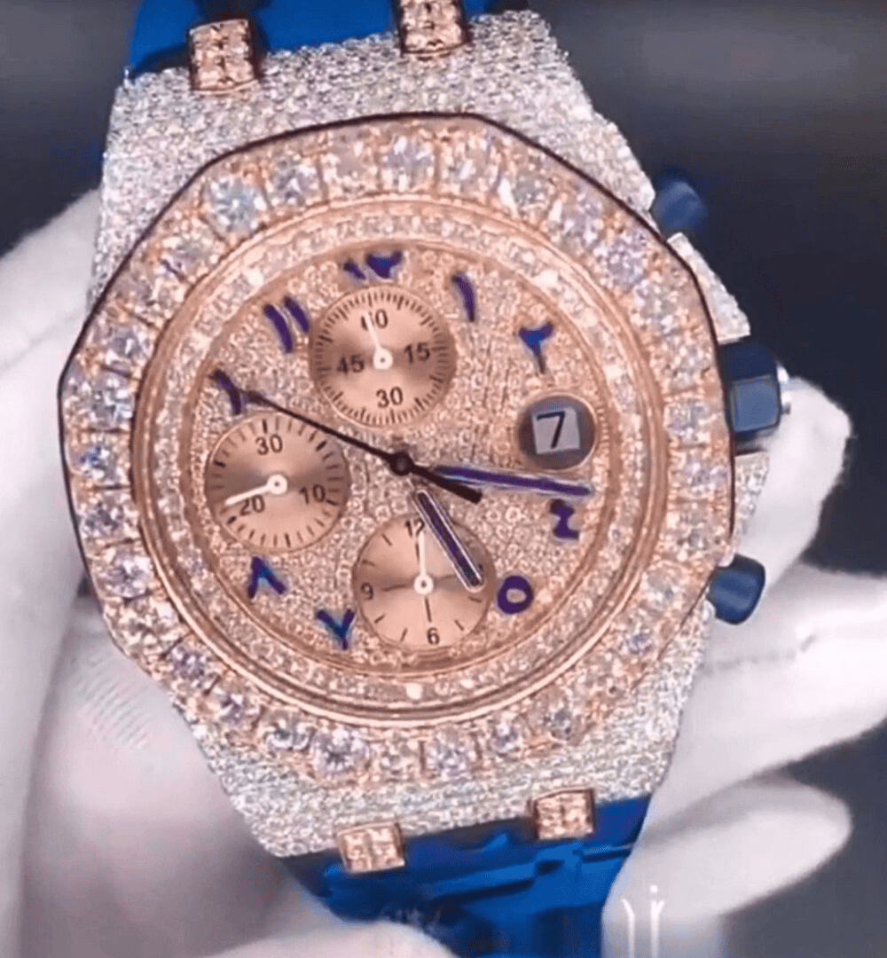 Iced Out Diamond Bust Down VVS Moissanite Watch