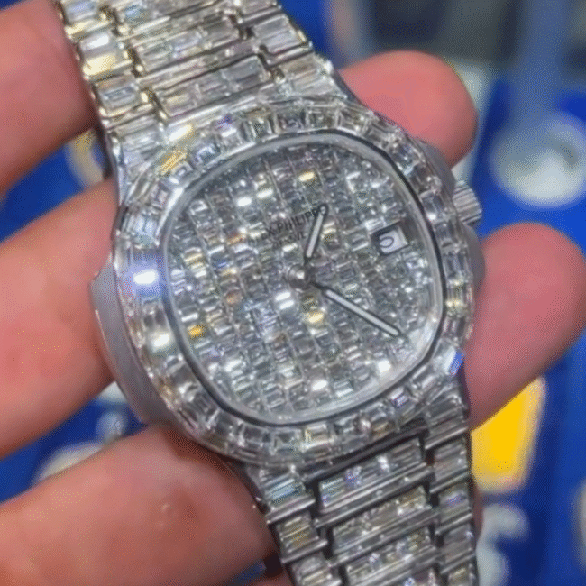 41mm moissanite diamond adumarse piguet watch - Image 5