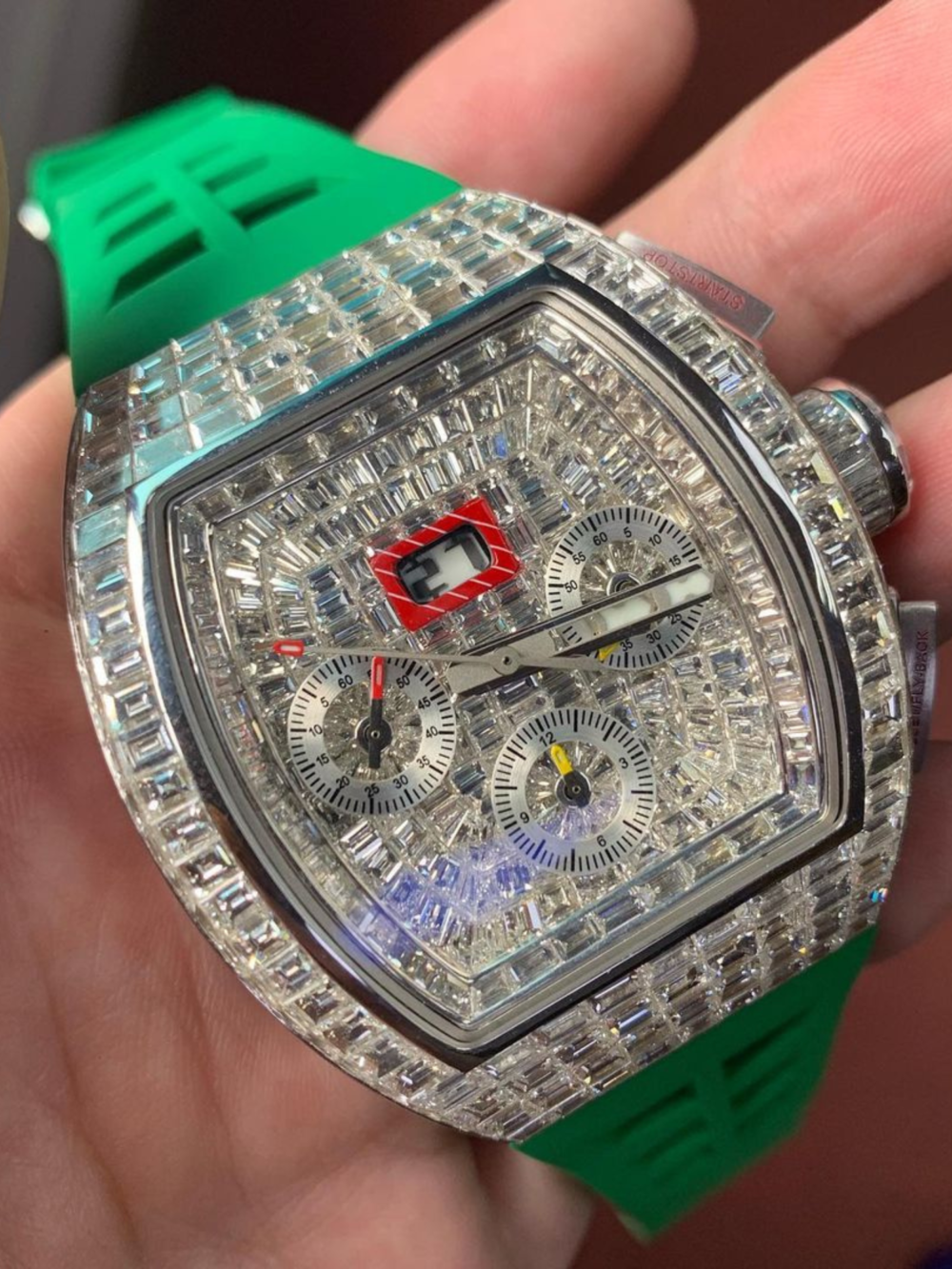 Iced Out Moissanite watch pass diamond tester