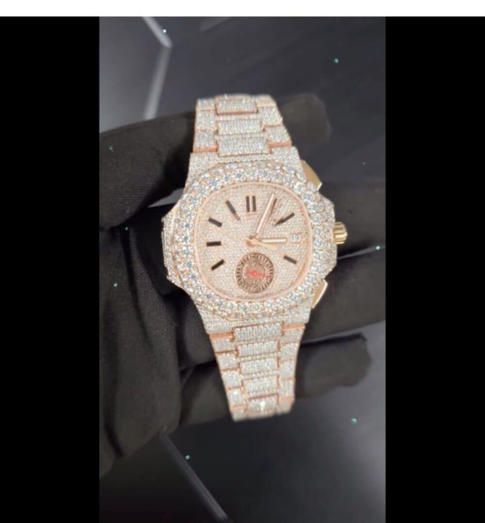 Ultimate Shine Iced Out Moissanite Watch for Men