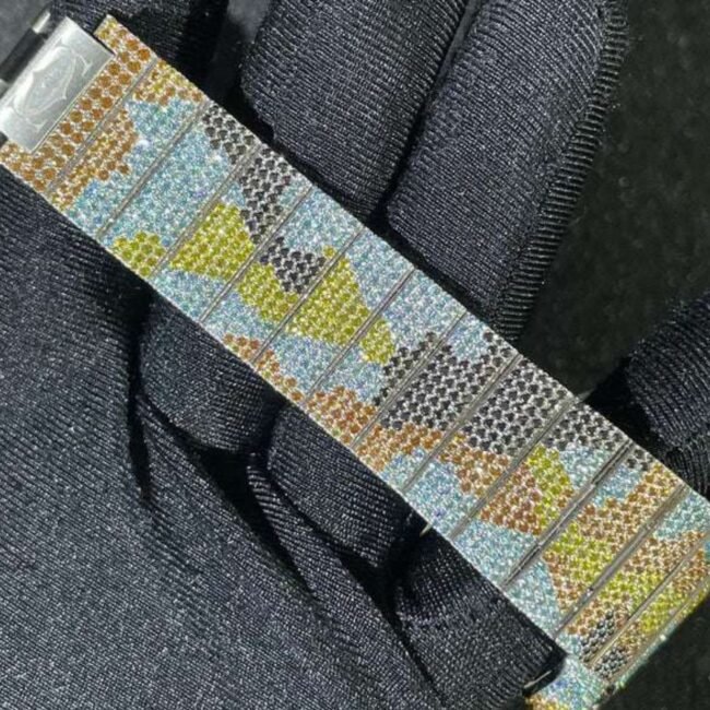 iced out cartier watch