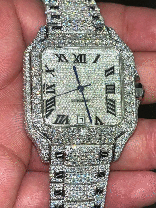 Stainless Steel Luxury Edition VVS Moissanite Watch for Gift