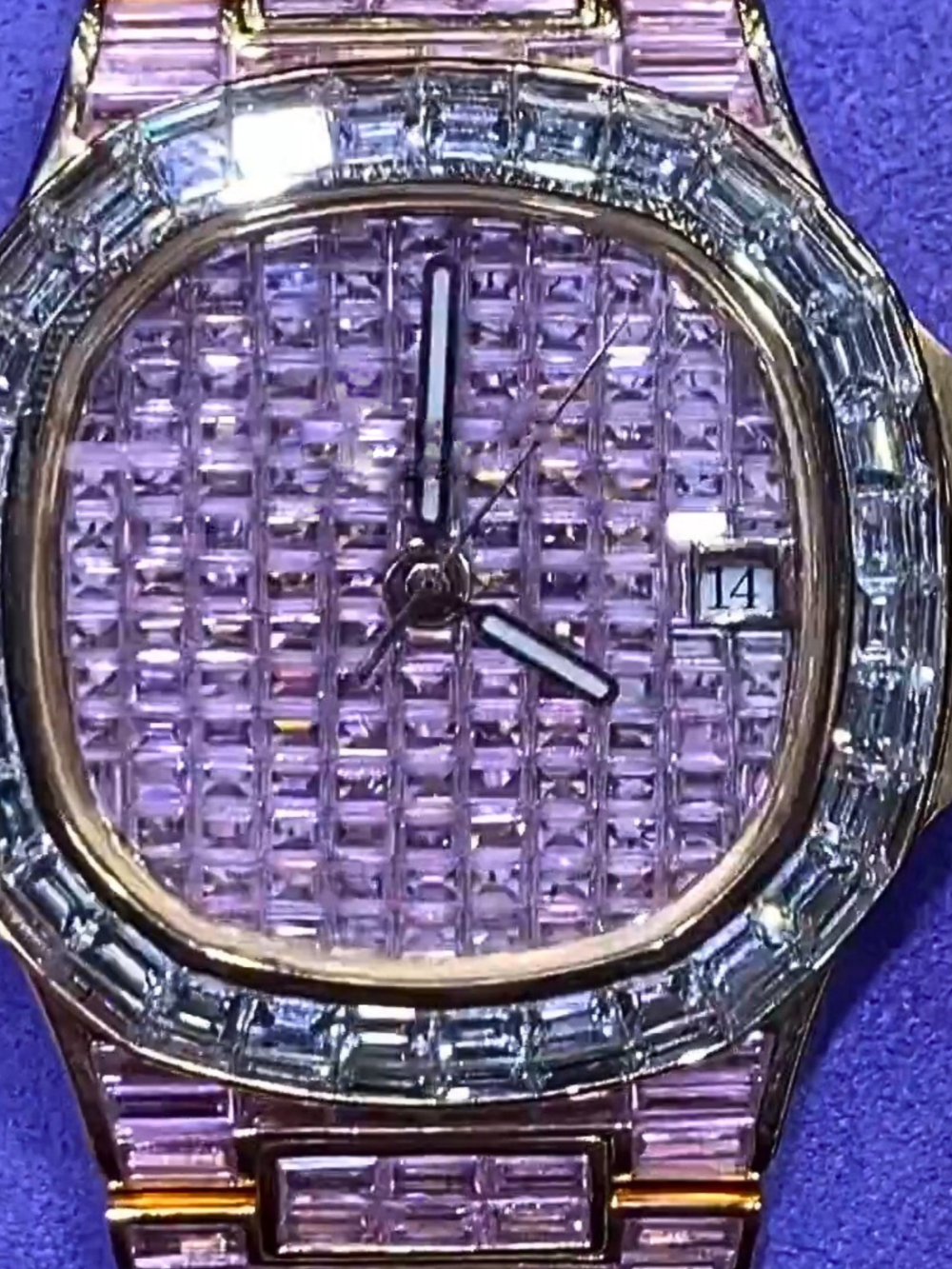 Classic Moissanite Diamond Iced Out Bust Down Automatic Watch for Men