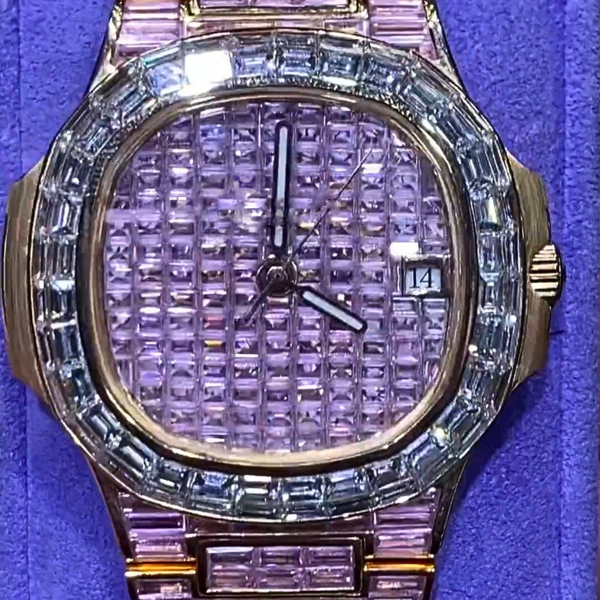 Classic Moissanite Diamond Iced Out Bust Down Automatic Watch for Men