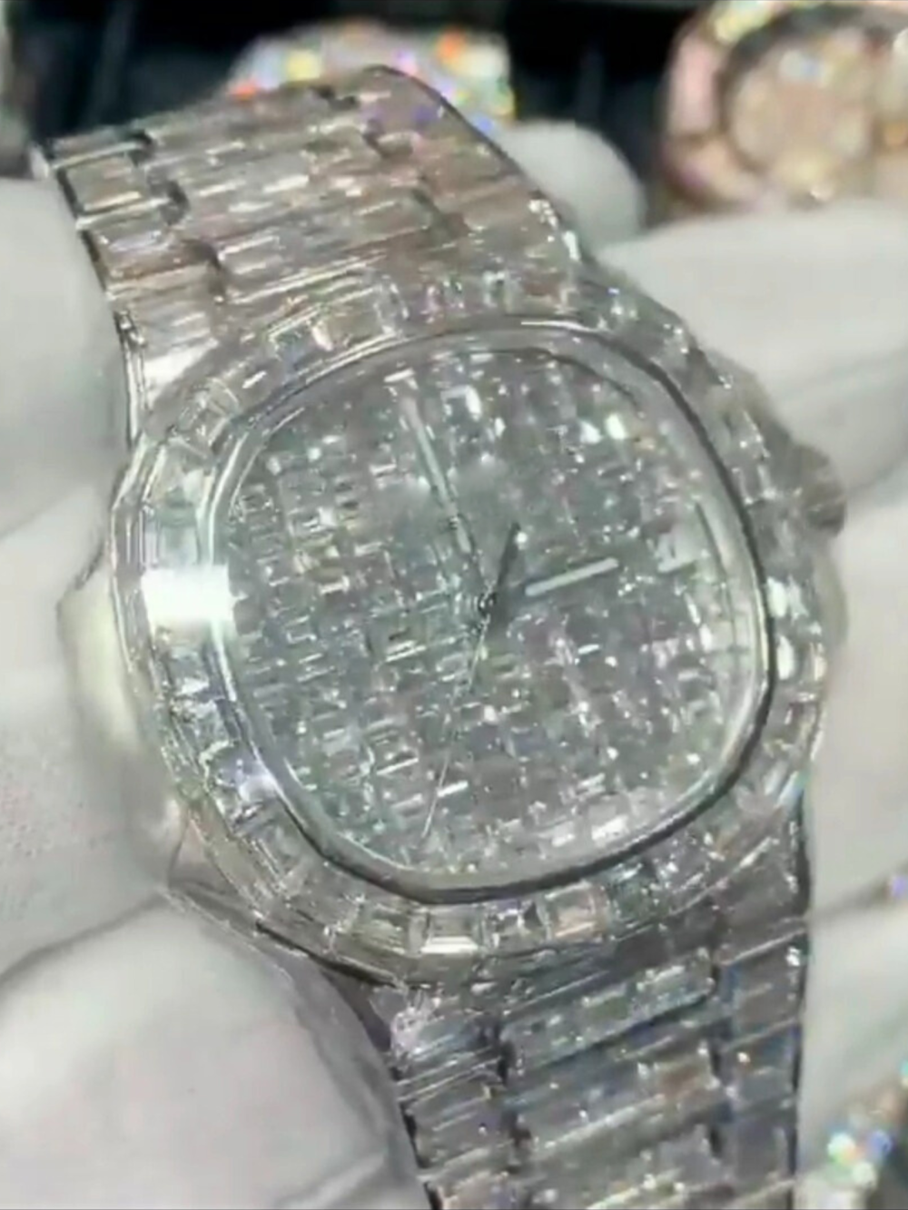 Luxury Iced Out Moissanite VVS Chronograph Watch