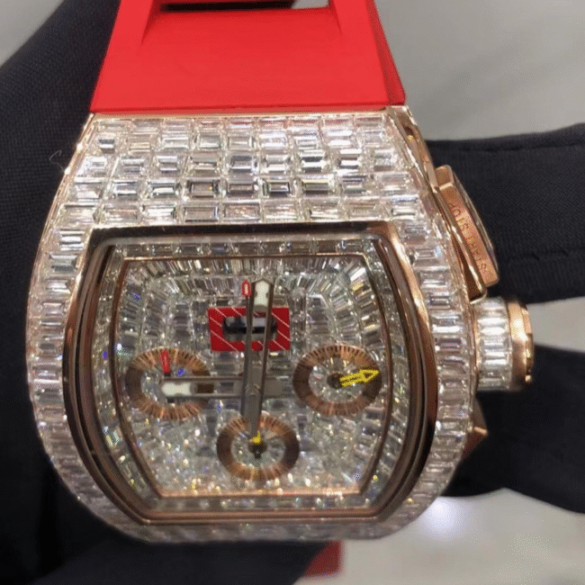 bust down moissanite steel vvs iced out watch - Image 3