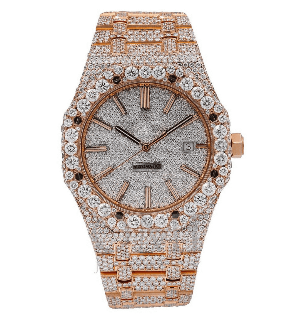Luxury Iced Out Moissanite Watch for Anniversary