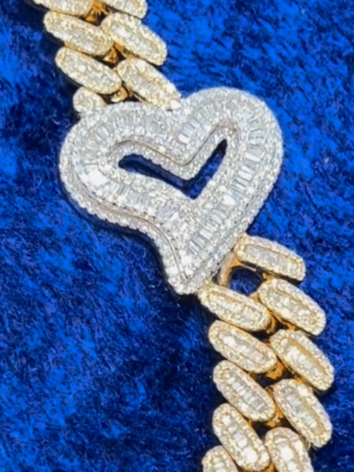 18mm mens silver cuban link chain