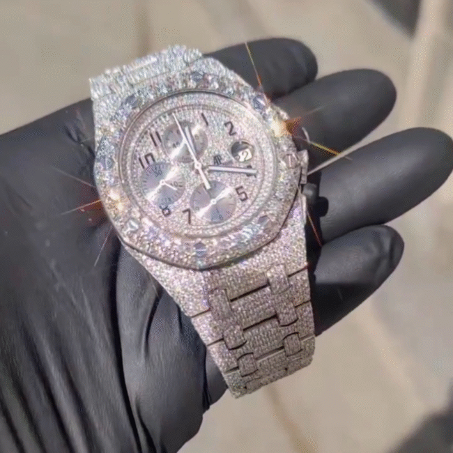 41mm moissanite diamond adumarse piguet watch - Image 2