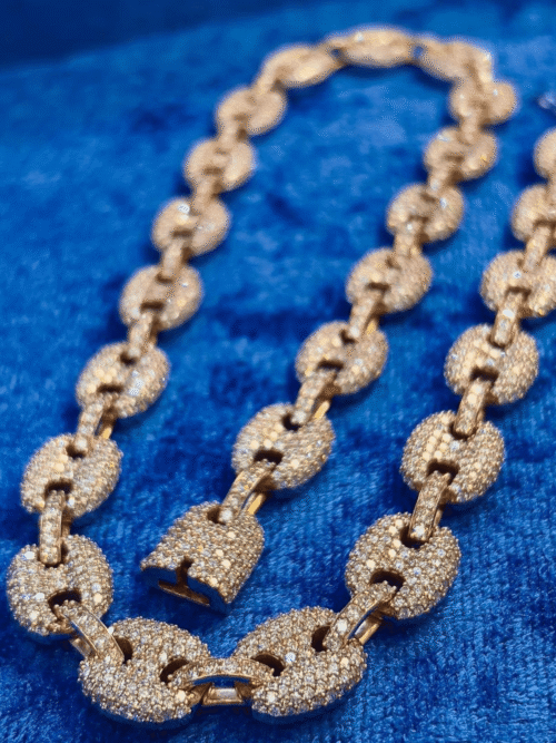 18mm mens silver cuban link chain