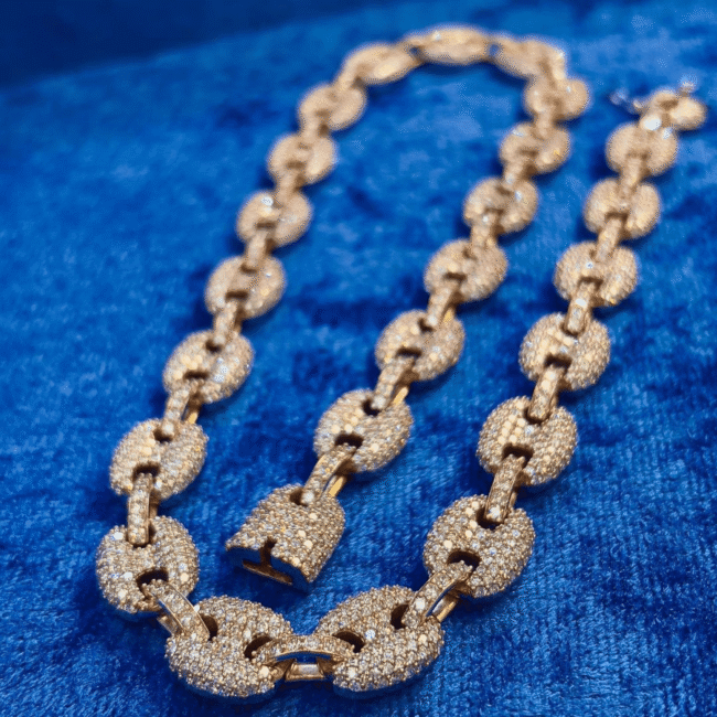 18mm mens silver cuban link chain