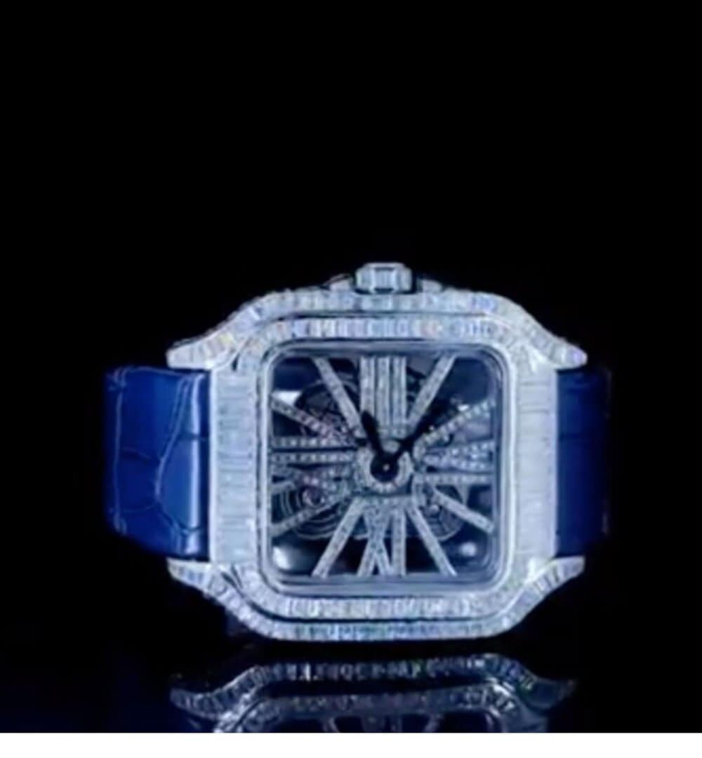 Men’s VVS1 Moissanite Watch – Passed Diamond Tester