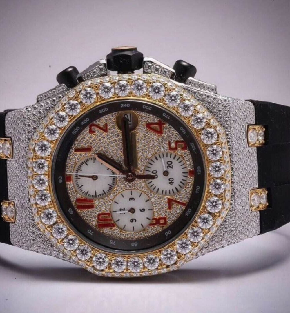 Moissanite Watch with Lightweight Silicone Band