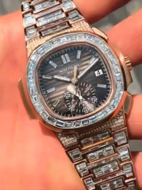 moissanite watch iced out
