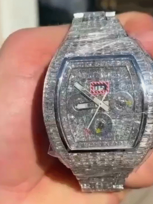 iced out watches moissanite