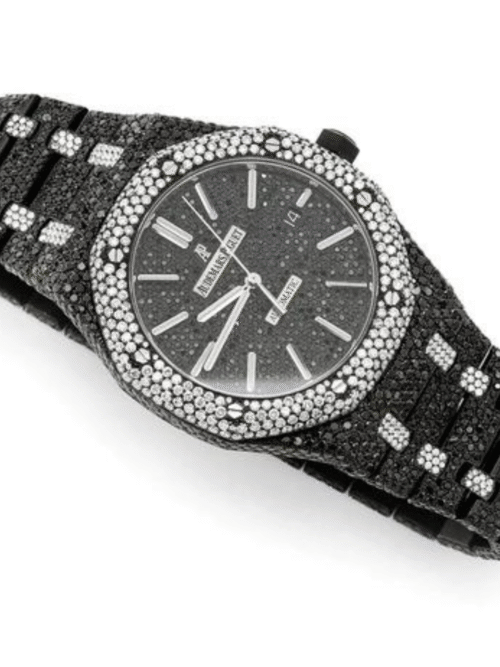 cartier santos moissanite diamond watch