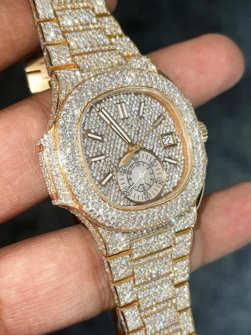 MEN'S ICED OUT WATCH | 44MM | 14K WHITE GOLD PLATED