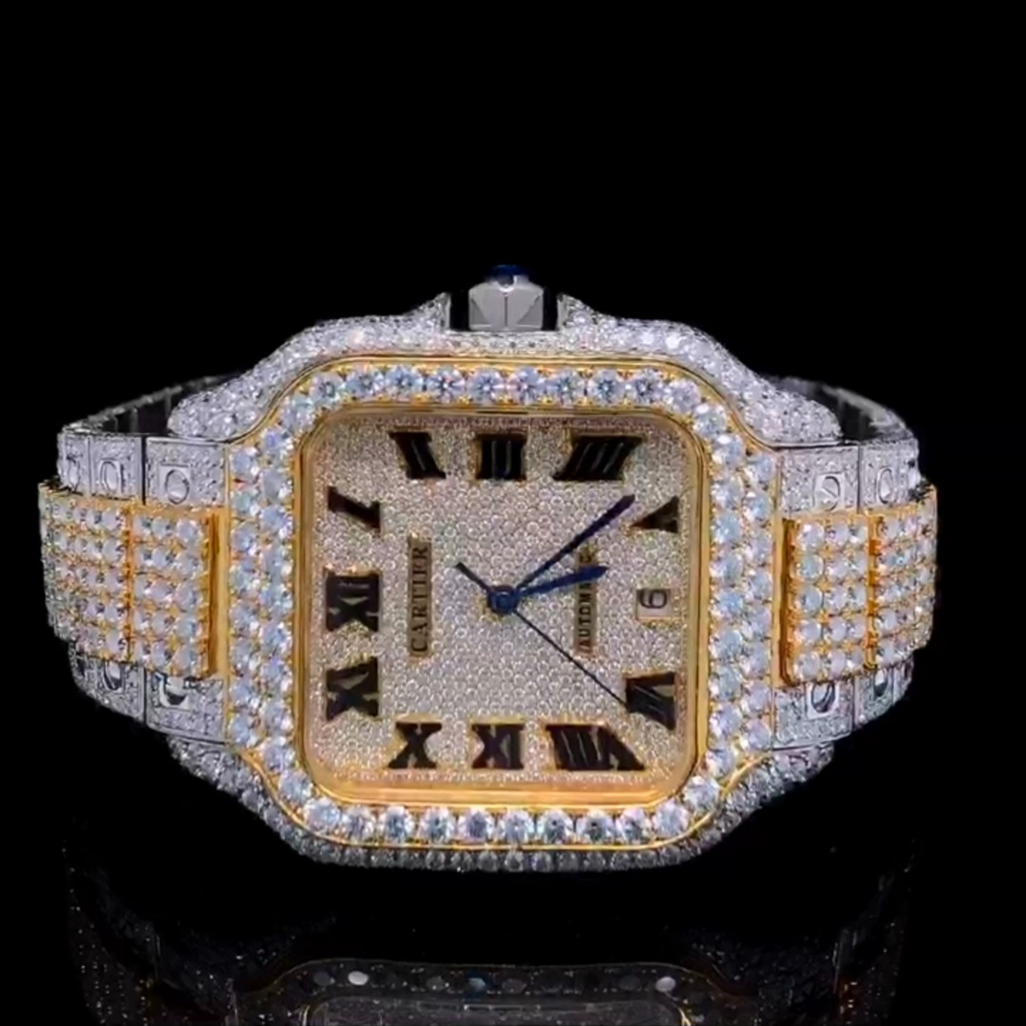 Diamond Moissanite Iced Out Cartier Watches