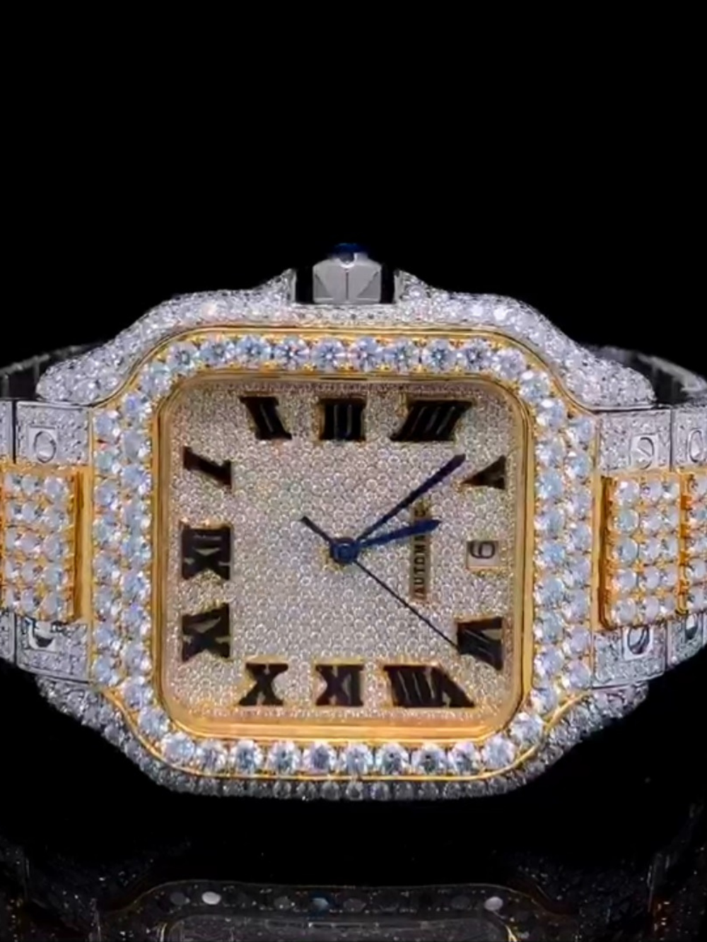 Premium Iced-Out Moissanite Chronograph Watch