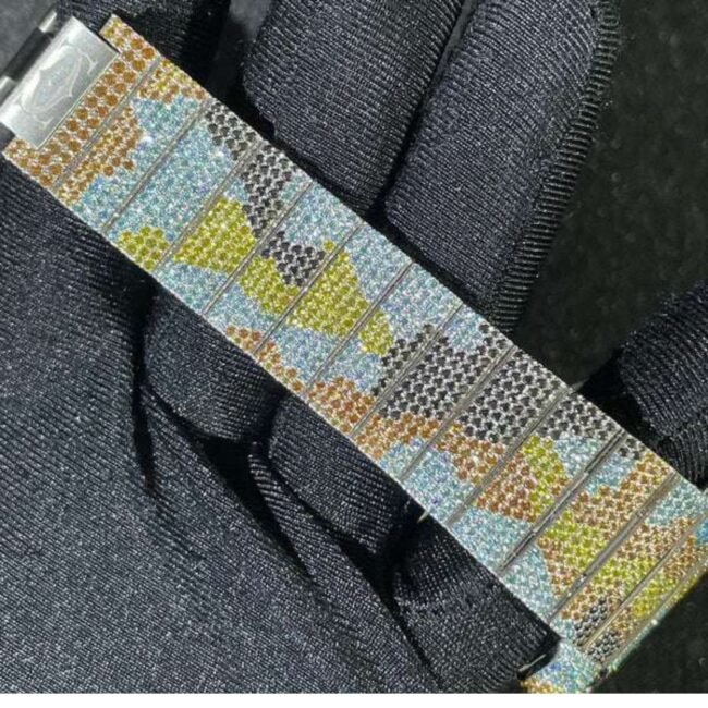 iced out cartier watch