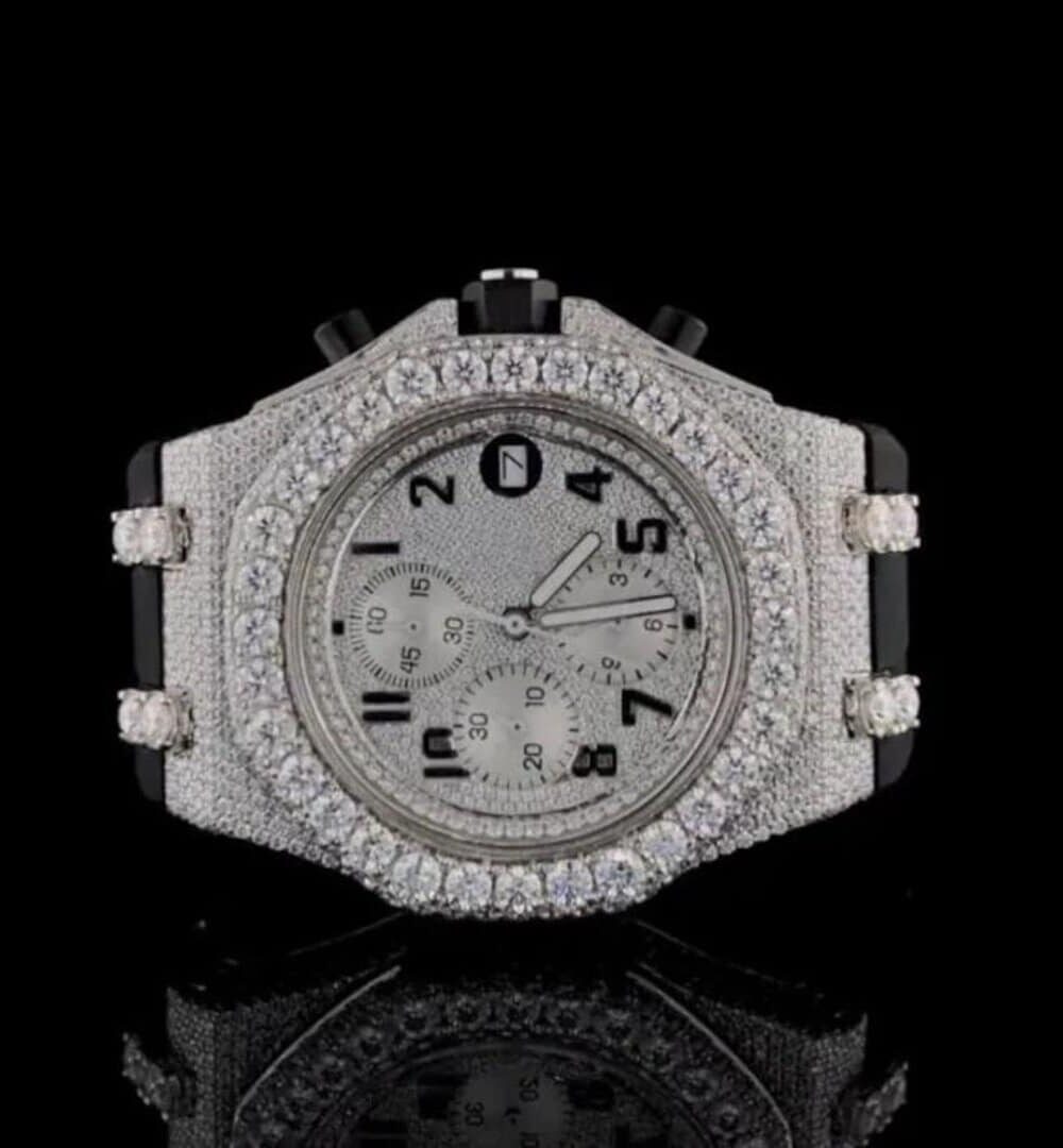 Moissanite Silicone Band Watch | Bold & Modern