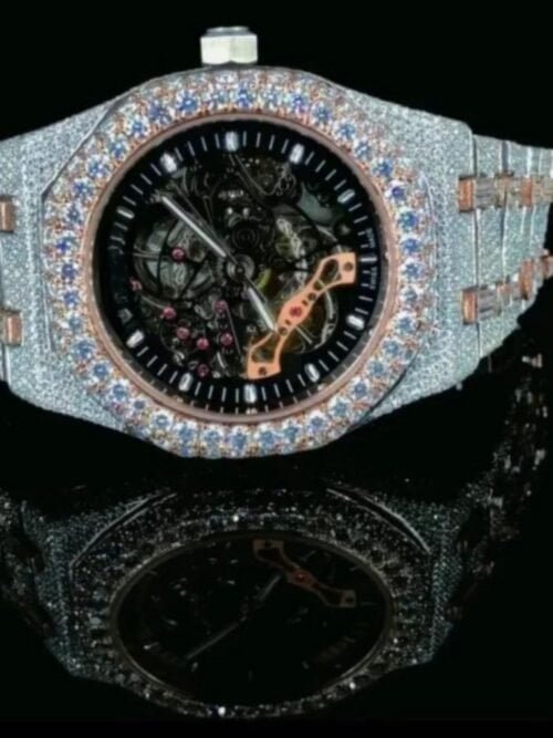 Iced Out Moissanite Watch Hip Hop Automatic Watch For Men