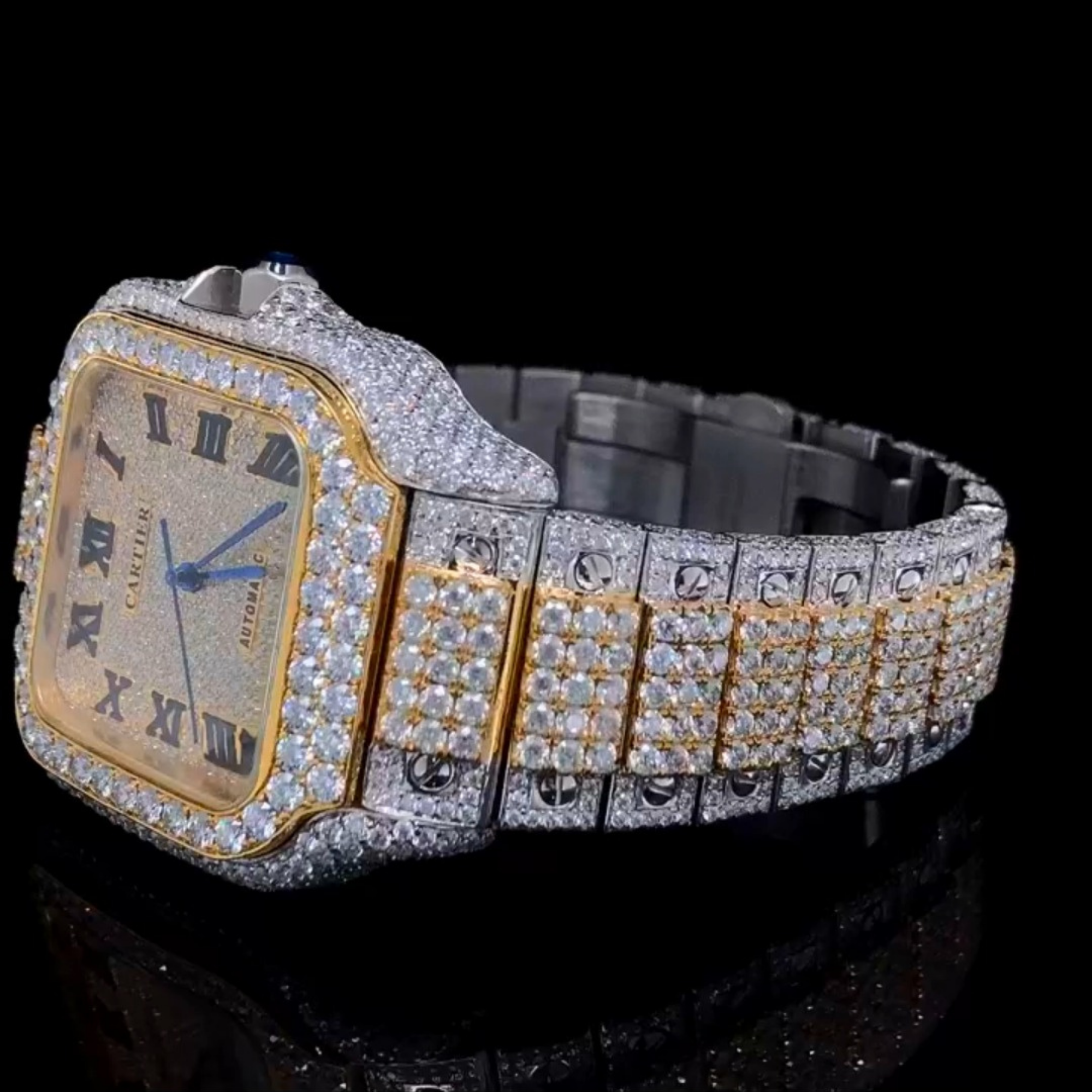 Diamond Moissanite Iced Out Cartier Watches