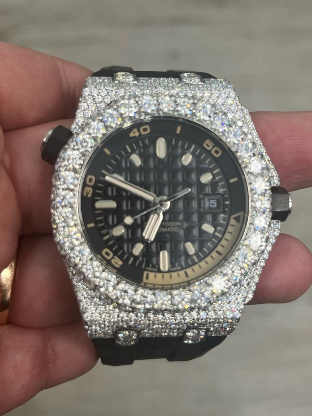 Moissanite Diamond Iced Out Watch for Men