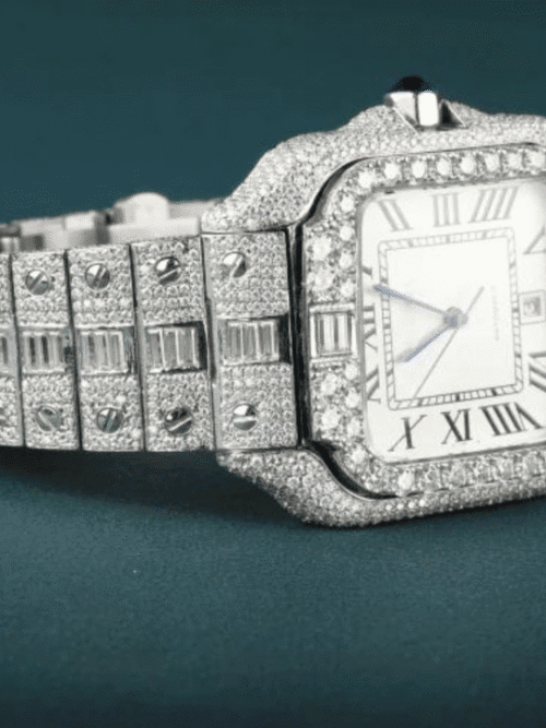 Stainless Steel Iced Out Luxury Watch for Men