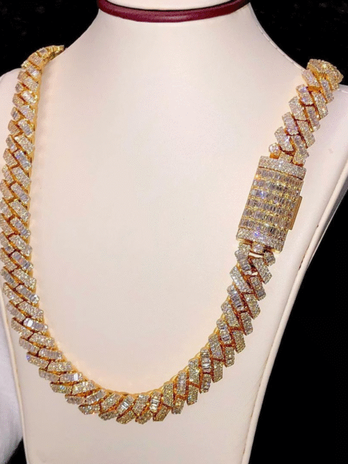 16mm mens silver cuban link chain