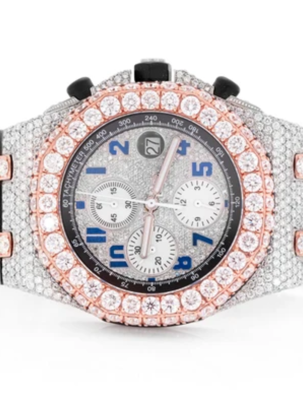 Stainless Steel VVS Moissanite Men’s Watch