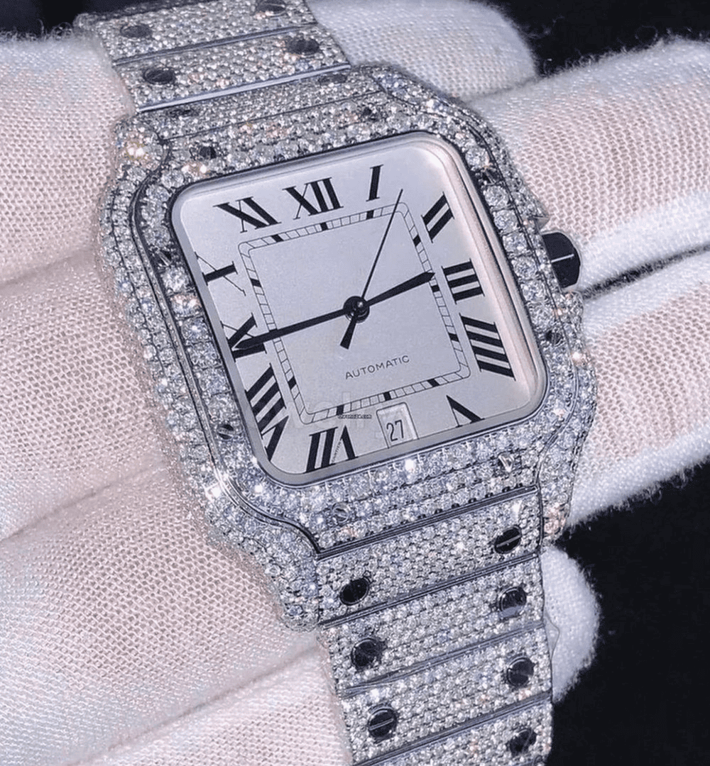 Shiny Iced Out Moissanite Watch for Every Occasion