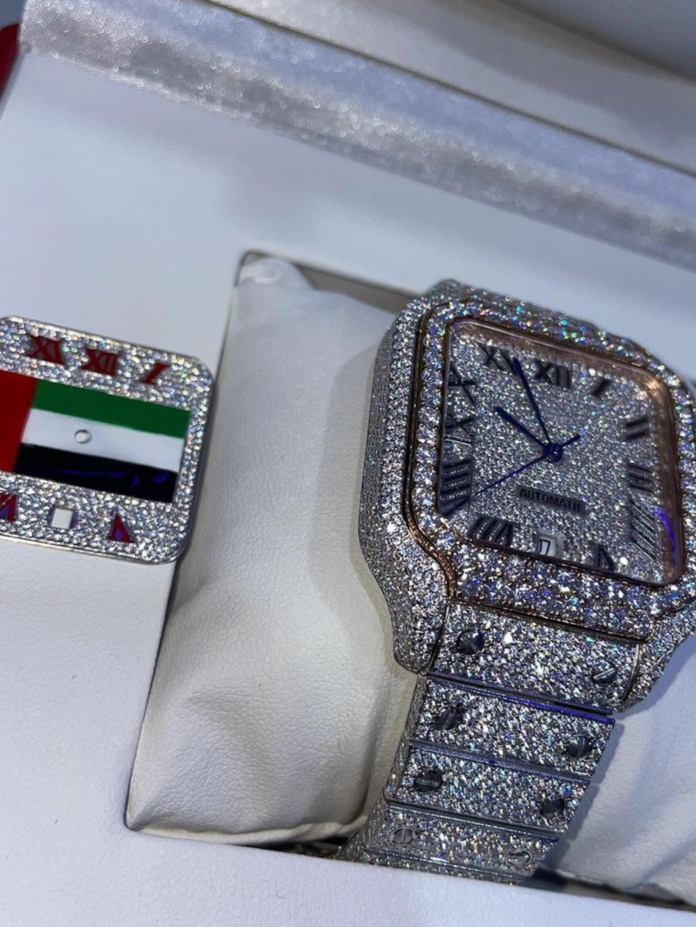 Stainless Steel Watch Iced Out With VVS Moissanite