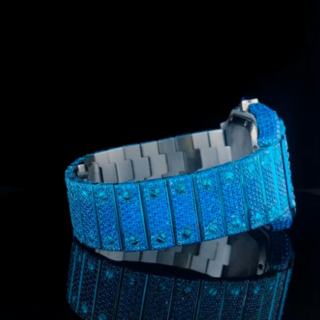 Moissanite bust down cartier watch