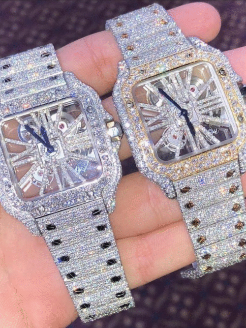 BUST DOWN MOISSANITE WATCH / ICED OUT
