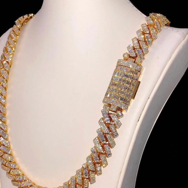 16mm mens silver cuban link chain - Image 3
