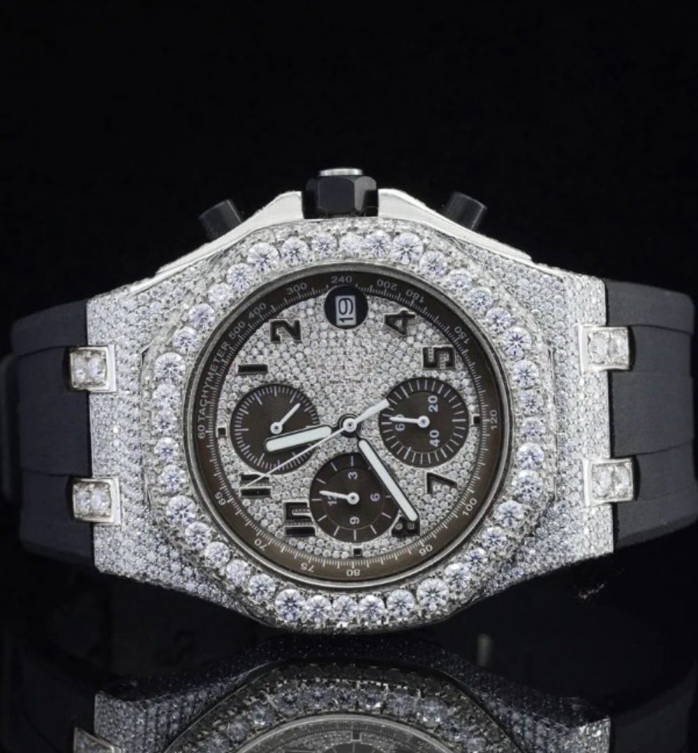 Iced Out Moissanite Watch for Women and Men