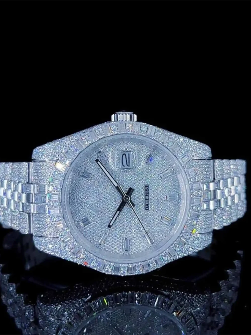 High-Shine Diamond Moissanite Watch